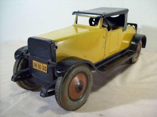 1930 Hercules Toys J.  Chein & Co.  Pressed Tin Toy Packard Roadster W/rumble Seat