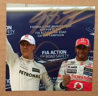 Michael Schumacher & Lewis Hamilton - Autographs - Delivery By Christmas.  -
