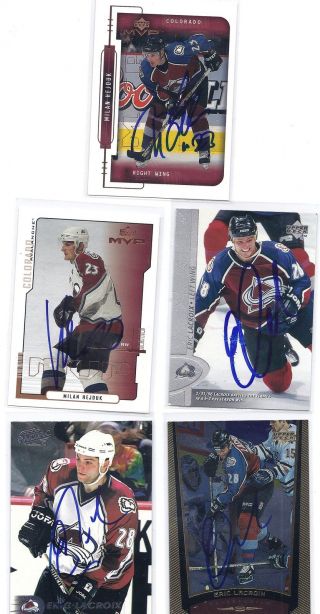 1999 Ud Mvp 58 Milan Hejduk Rookie Colorado Avalanche Signed Autographed Card
