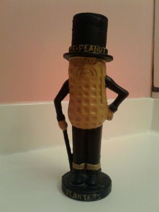 Vintage Planters Mr.  Peanut Cast Iron Bank 8 Inches Tall.