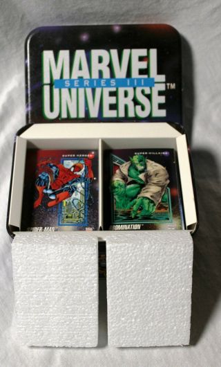 1992 Marvel Universe Series III 3 with Collector ' s Tin Skybox 3