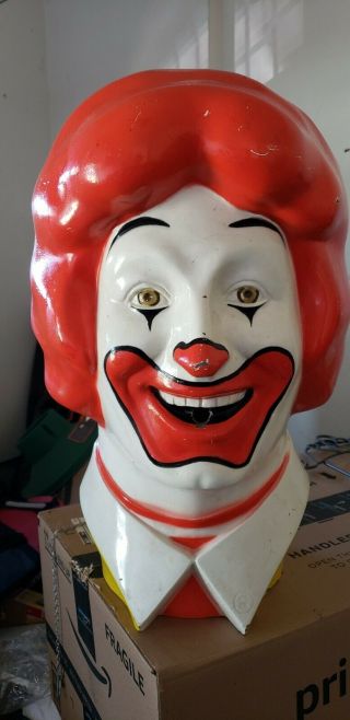 Vintage - Rare Ronald Mcdonald Head Helium Balloon Topper 1977 -