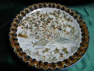 Ken Edwards Hand Made And Decorated Tonala Mexico 10 1/4 " Chino Collector Plate