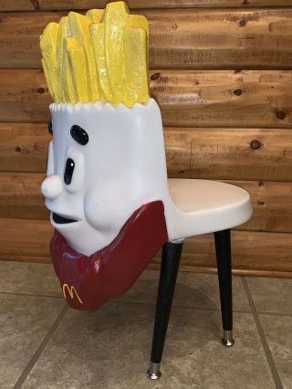 Rare McDonald ' s Restaurant Playland Seat / Chair French Fry / Fry Guy with legs 2