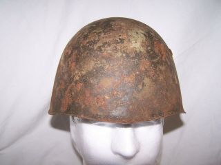 Italian M33 Helmet,  Complete.  In The Spanish Civil War 1936 - 39.