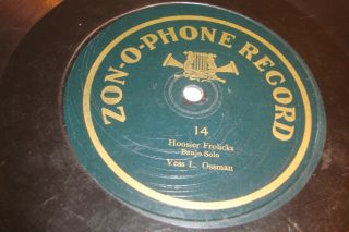 Vess L.  Ossman - Zon - O - Phone 78 Rpm - Hoosier Frolicks - Very Rare 1905 - Listen
