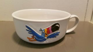 Gold Kelloggs Vintage Cereal Bowl Toucan Sam