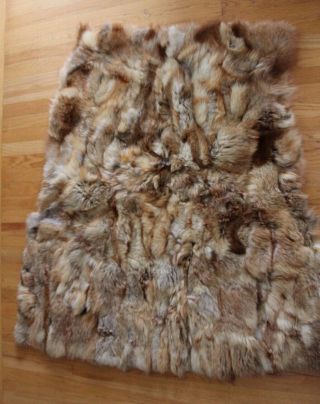 Vintage Red Fox Fur Throw Irregular Size Unlined