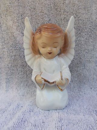 Vintage Japan Praying Angel Figurine 4 1/2 " Christmas Decor Cond.
