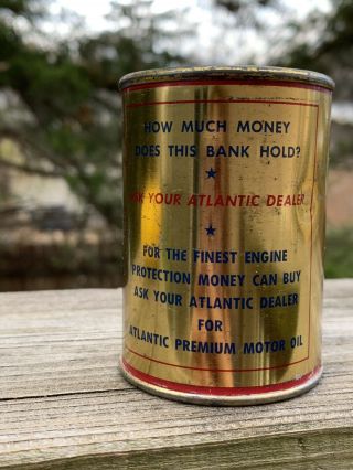 Vintage Atlantic Premium MOTOR OIL Coin Bank 3 