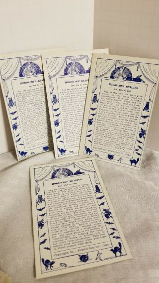 Exhibit Supply Co Horoscope Cards 96 Coin Op Fortune Telling Vending 1929 Dec