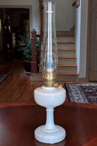Aladdin Oil Lamp White Simplicity B - 30 W Model B Burner Complete