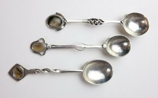 Three Rare Arts & Crafts Silver Spoons By Woodward & Withers,  Dated 1905 & 09