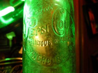 Ultra Rare Ice Blue C.  1910 " Slant " Drink Pepsi Cola Slug Plate Soda Sign Bottle