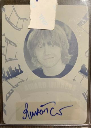 2012 Leaf Pop Century Cyan Plate Rupert Grint Autograph 1/1 Harry Potter