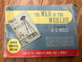 The War Of The Worlds,  Armed Services Edition (number 745),  Hg Wells