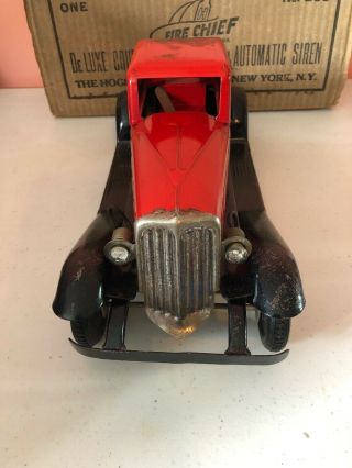 Vintage 1930s Fire Chief Car With Box/Key 2