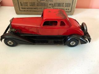 Vintage 1930s Fire Chief Car With Box/Key 3