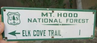 Us Forest Service Mt Hood Oregon National Elk Cove Trail Porcelain Arrow Sign