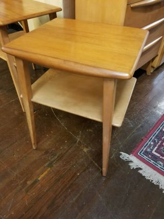 mid century modern Heywood Wakefield side tables champagne 3