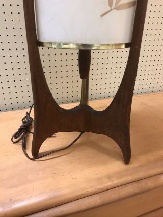 Mid Century Modern MODELINE Walnut Floor Table Lamp - Adrian Pearsall 3