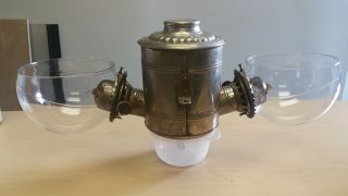 Antique Angle Double Kerosene Lamp The Angle Lamp Co Ny