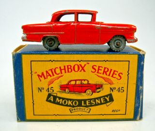 Matchbox No.  45a Vauxhall Victor Extremly Rare 1st Issue In Red Boxed