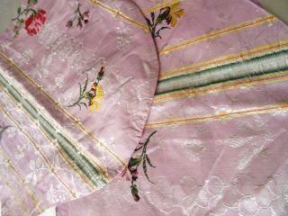 2 Wonderful 18th Century Spitalfield English Silk Sleeve Panels