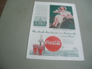 Coca Cola Ad 1934 Chicago World 