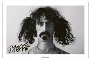 Frank Zappa Autograph Photo Print Mothers Of Invention