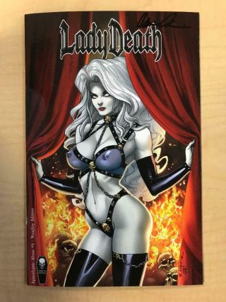 Lady Death Apocalyptic Abyss 2 Naughty Variant Cover By Richard Ortiz Signed