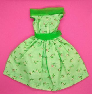 Vintage Barbie Modern Art 1625 - Green Chiffon Dress