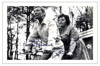 Carry On Hattie Jacques & Kenneth Williams Signed Photo Print Autograph Poster