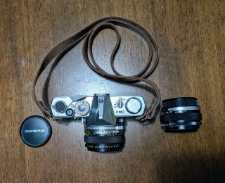 Vintage Olympus OM - 1 Camera Kit w/ 50mm & 28mm Lenses 2