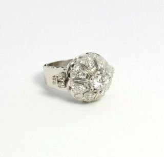 Antique,  Art Deco,  Platinum,  2 Carats Of Diamonds Dome Ring