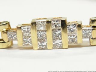 1ctw Fine White Princess Diamond 14k Gold Bracelet Vintage for Big Wrist 7.  5in 3