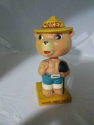 Vintage Smokey The Bear Bobblehead Prevent Forest Fires