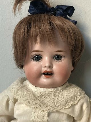 Antique German Bisque 11” Baby Doll By Theodor Recknagel