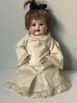 Antique German Bisque 11” Baby Doll by Theodor Recknagel 2