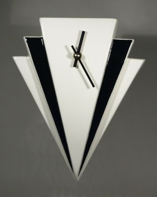 Echo Of Deco Art Deco Inspired Ceramic Manhattan Wall Clock