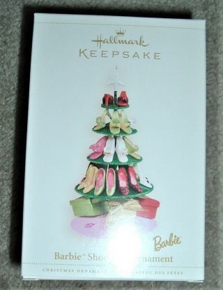 2006 Hallmark Keepsake Barbie Shoe Tree Christmas Ornament