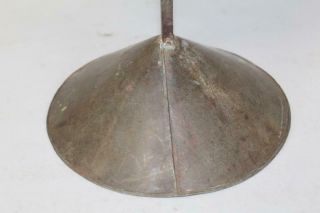 A RARE 19TH C TIN ADJUSTABLE DOUBLE CANDLE HOLDER SURFACE AND SHADE 3