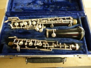 Vintage Lucerne Wood Oboe W\case
