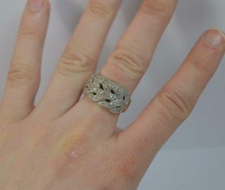 Very Heavy Solid 14ct Gold and Diamond Cluster Ring p0529 2