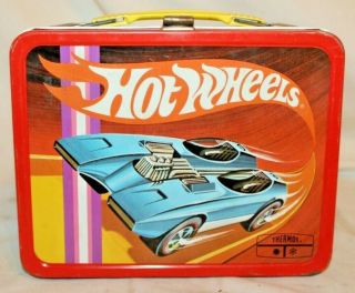& 1969 Vintage Hotwheels Redlines Thermos Metal Lunch Box