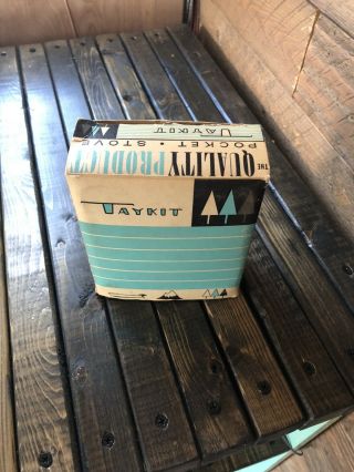 Vintage Taykit Pocket Stove With Box