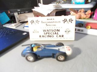 Vintage Marx Slot Car Blue And White Watson Indy Race Car 49