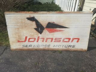 1950s Johnson Sea Horse Sign Boat Motor Vintage Old Fish Hunt Gas Oil