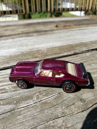 Hot Wheels Redline Magenta Olds 442 with Wing RARE 3
