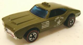 Vintage Mattel Redline Hot Wheels Rare Set Only U.  S Army Staff Car 1969 Olds 442